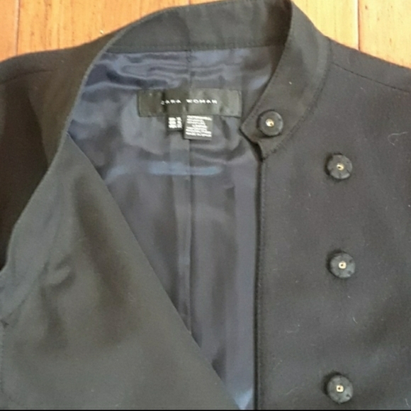 Zara EUC WOOL velvet 3/4 sleeve jacket - Picture 4 of 7